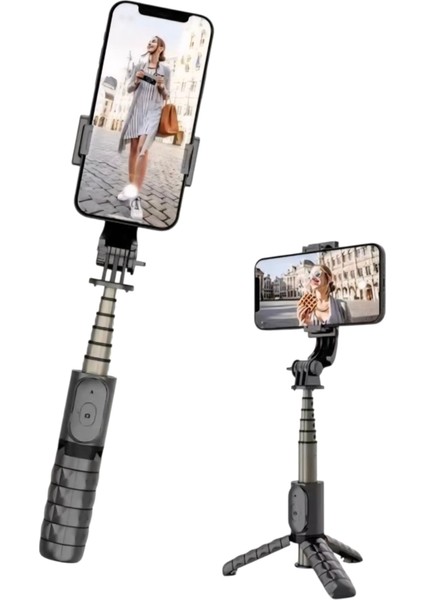 Dayanıklı Üst Kalite Bluetooth Kumandalı 68 cm Tripod Olabilen Selfie Çubuğu