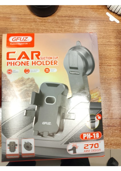 Ph 18 Ayarlanabilir 270 Derece Yapışkanlı Araç Telefonu Tutucu - Siyah fiyatları