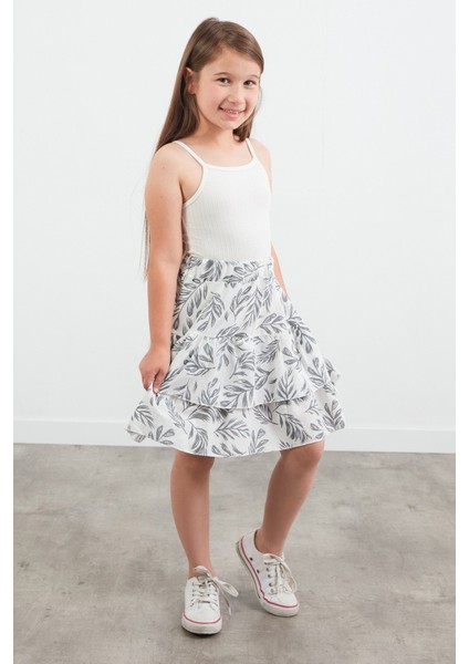 Desenli Kız Çocuk Etek