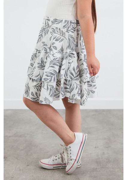 Desenli Kız Çocuk Etek