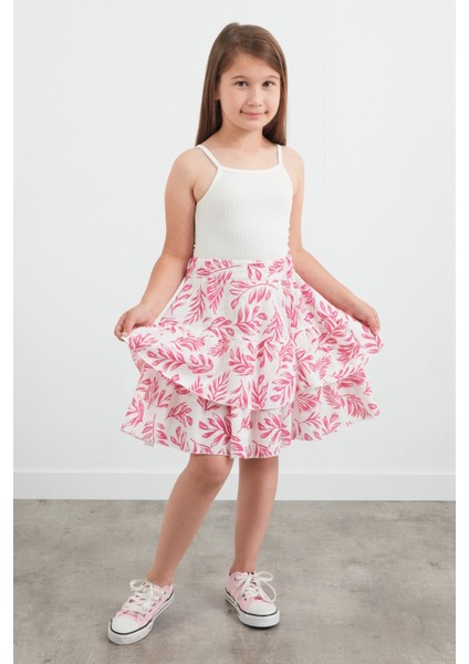 Desenli Kız Çocuk Etek