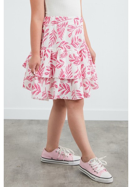 Desenli Kız Çocuk Etek modelleri