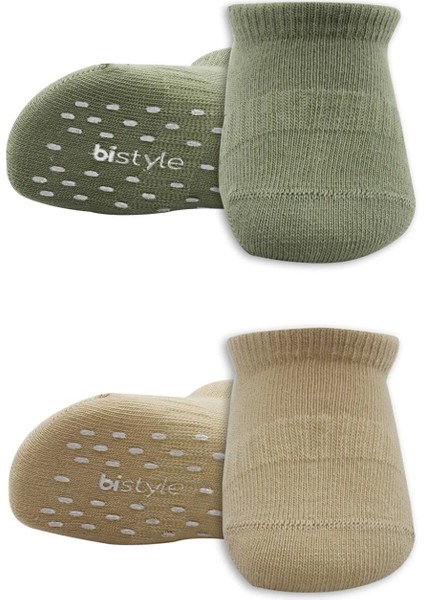 Bistyle 2'li Sneakers Kaymaz Colours Penye Çorap BS20104 Nil Bej fiyatları