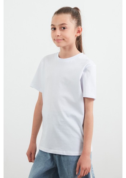 %100 Pamuk Basic Unisex Çocuk Tşört modelleri