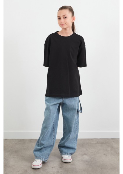 Sırtı Gül Baskılı Kız Çocuk Tişört fırsatları