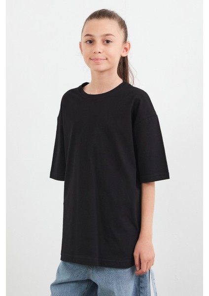 Sırtı Gül Baskılı Kız Çocuk Tişört indirimleri