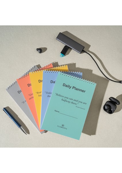 Günlük Planlayıcı Defter, Yapılacaklar Listesi, Planlayıcı Ajanda, Görev Kontrol Listesi (İngilizce)- Gri