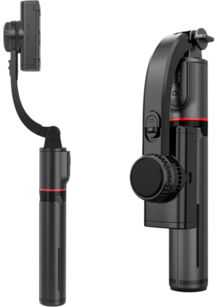 Gimbal Özellikli 360° Dönebilen Bluetooth Kumandalı Tripod Olabilen Selfie Çubuğu – Titreşimsiz, Net ve Şık Çekimler