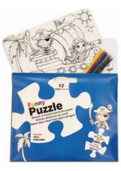 Funny Mat Puzzle - Korsan Adası 30X40CM