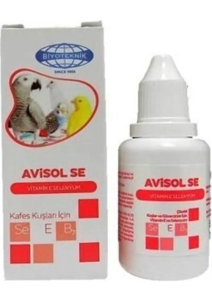 Avisol Se Kuşlar Için Vitamin E + Selenyum 30CC