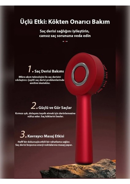 Şarjlı ve Titreşimli Saç Masaj Tarağı Bakım Yağı Hazneli Fırça indirimleri
