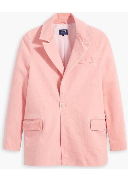 Pembe Pamuk Blazer Ceket Kadın fırsatları