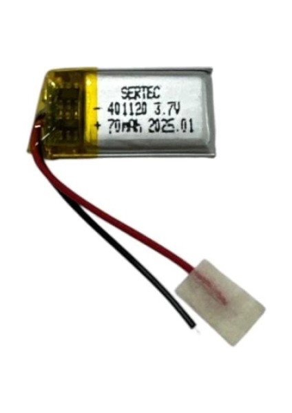 401120 3.7V 70 Mah Li-Polymer Pil (DEVRELI/1.5A)