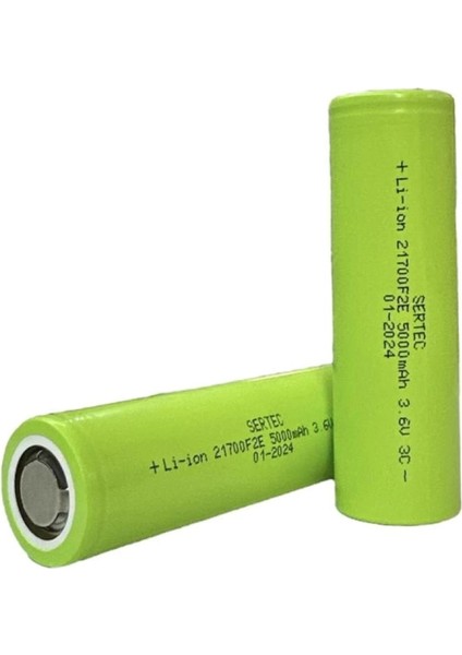 INR21700 3.7V 5000 Mah 3c Li-Ion Şarjlı Pil