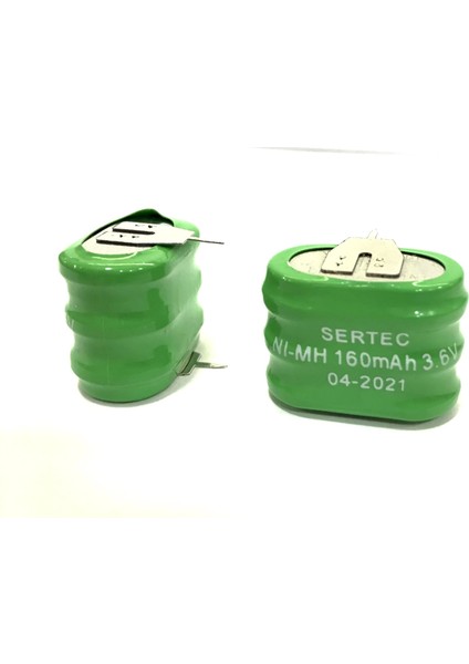 3.6V 3S1P 160 Mah 2 Pin Nı-Mh Buton Pil
