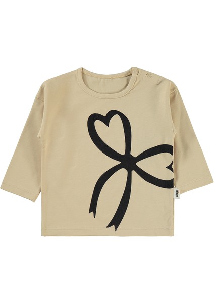 Kız Bebek Sweatshirt 6-18 Ay Taş Rengi