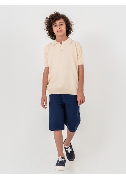 Erkek Çocuk Tişört 10-12 Yaş Bej