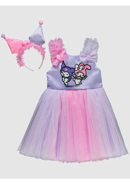 Kız Çocuk Abiye 2-5 Yaş Lila