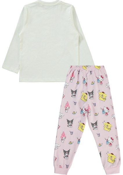 Kız Çocuk Pijama Takımı 2-5 Yaş Ekru fiyatları