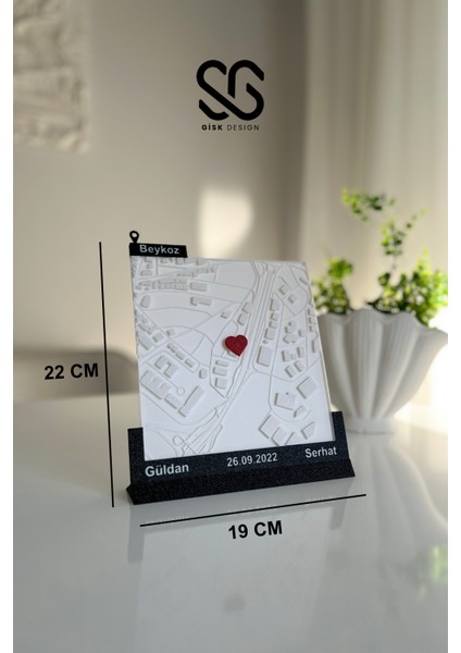 3 Boyutlu Kişiye Özel Aşk Haritası | Sevgiliye Manevi Hediye fiyatları