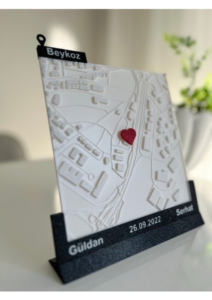 3 Boyutlu Kişiye Özel Aşk Haritası | Sevgiliye Manevi Hediye indirimleri