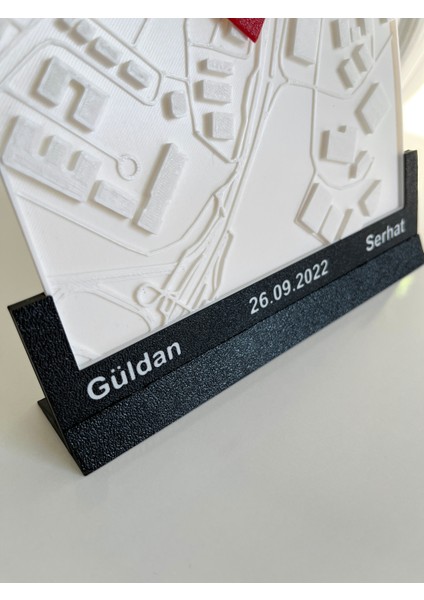 3 Boyutlu Kişiye Özel Aşk Haritası | Sevgiliye Manevi Hediye