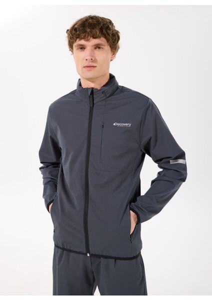 D5SM-TRC3758 Antrasit Kapüşonlu Standart Kalıp Erkek Trençkot modelleri