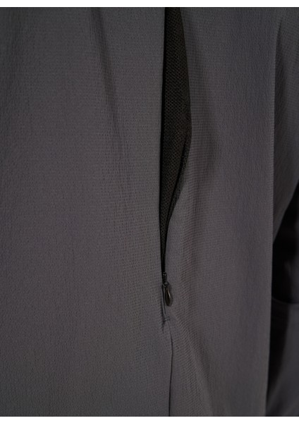 D5SM-TRC3758 Antrasit Kapüşonlu Standart Kalıp Erkek Trençkot