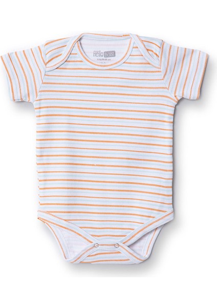 Erkek Bebek Kısa Kol Body Çıtçıtlı Zarf Yaka