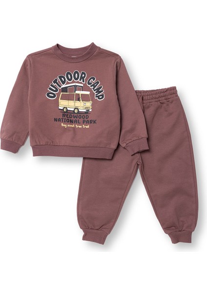 Erkek Bebek Eşofman Takım Bisiklet Yaka Uzun Kol