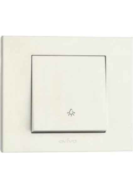 10 Adet Ovivo Grano Beyaz Zil Anahtarı Light Çerçeve Dahildir