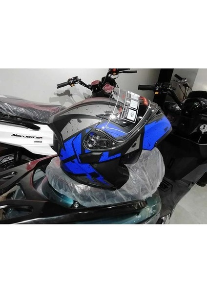 Jk-20 JK902 Çene Pedli Güneş Vizörlü Çeneden Açılır Kask [d-1] L Beden indirimleri