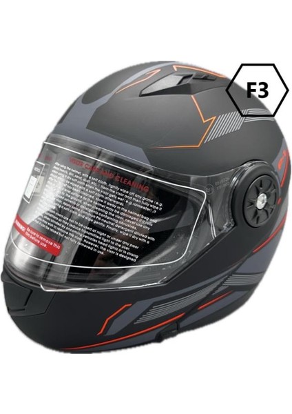 Jk-20 JK115 Çeneli Motosiklet Kaskı Güneş Gözlüklü [f-3] Desen M Beden indirimleri