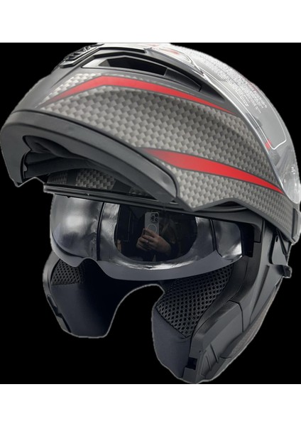 Jk-20 JK902 Çene Pedli Güneş Vizörlü Çeneden Açılır Kask [b-1] L Beden modelleri