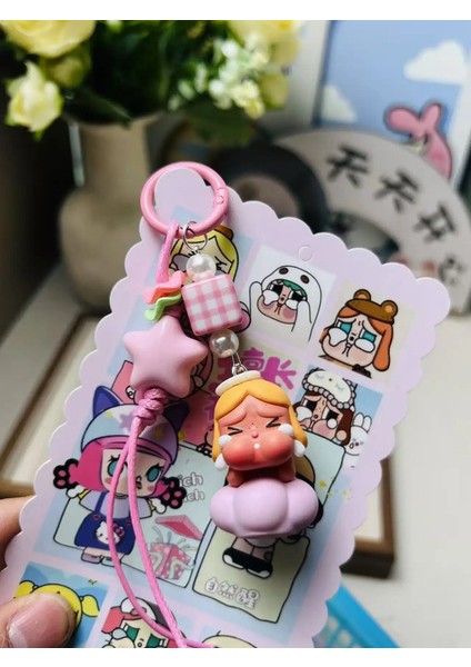 Yeni Crybaby Keychain Kawaii Süslü Karikatür Yaratıcı Cep Telefonu Kolye Çanta Kolye Araba Anahtarlık Çocuklar Günü Hediye Renk: I (Yurt Dışından)