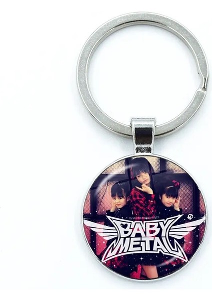 Babymetal Japon Kız Metal Grup Simgeleri Anahtarlık Cam Cabochon Anahtarlık Çanta Araba Anahtar Zincir Yüzük Tutucu Takılar Mücevher Hediyeler: 2 (Yurt Dışından)
