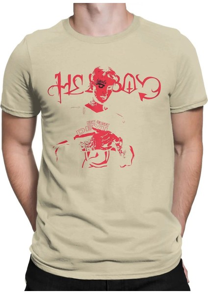 Erkekler Kadın Grafik Baskı Lil Peep Crybaby Hellboy Tişört Tee% 100 Pamuk Tişörtleri Clothescolor: Khaki/boyut: S (Yurt Dışından)