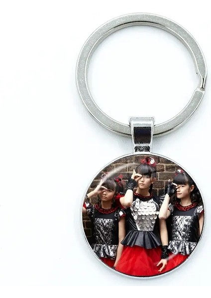 Babymetal Japon Kız Metal Grup Simgeleri Anahtarlık Cam Cabochon Anahtarlık Çanta Araba Anahtar Zincir Yüzük Tutucu Takılar Mücevher Hediyeleri Renk: 6 (Yurt Dışından)