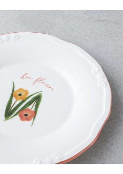 Fleur Porselen Kahvaltı Takımı 20 Parça 6 Kişilik Renkli