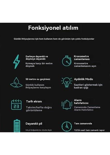 Su Geçirmez Parlak Çok Fonksiyonlu Spor Saati (Yurt Dışından) modelleri