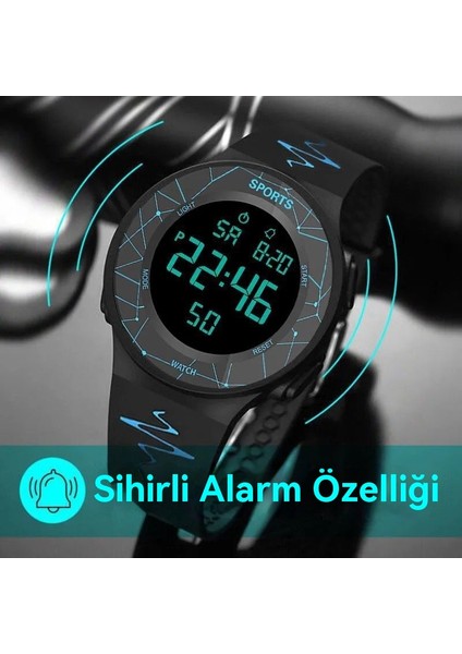 Su Geçirmez Parlak Çok Fonksiyonlu Spor Saati (Yurt Dışından) indirimleri