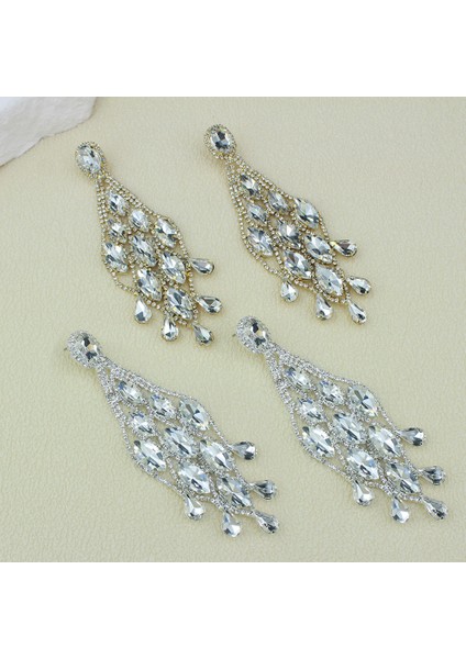 Yeni Lüks Dörtgen Düzensiz Rhinestones Uzun Küpeler (Yurt Dışından) modelleri
