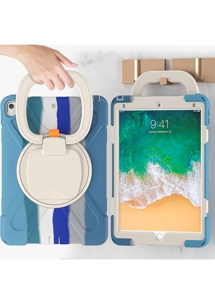 360 Derece Dönen Bilezik Braketi ipad PRO10.5 Inç Silikon Kabuk Hava Tablet Kılıfı (Yurt Dışından)