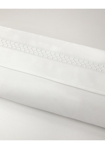 Modello Nakışlı Pamuk Saten Çift Kişilik Nevresim Takımı 200 x 220 cm Beyaz modelleri