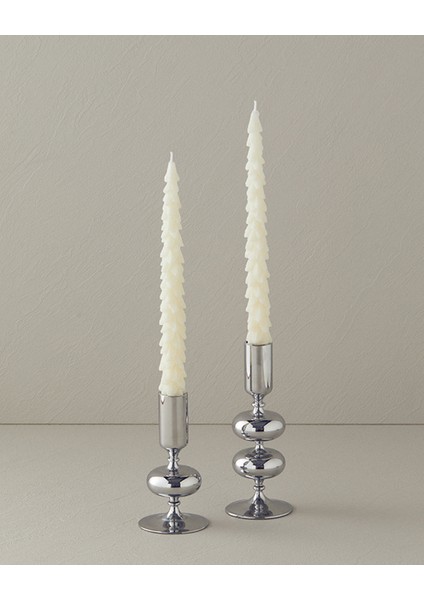 Yılbaşı Christmas Tree 2'li Mum 26,4x5,7x3,5 cm Ekru fiyatları