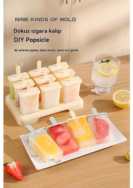Jiugongge Ev Yapımı Dondurma Buz Küpü Kalıp Gıda Sınıfı (Yurt Dışından) indirimleri