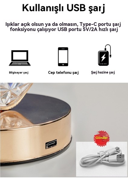 Çoklu Dokunmatik Dekoratif Başucu LED Gece Işığı (Yurt Dışından)