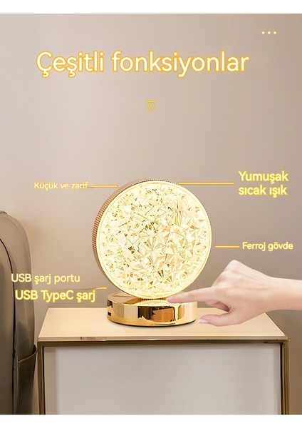 Çoklu Dokunmatik Dekoratif Başucu LED Gece Işığı (Yurt Dışından)