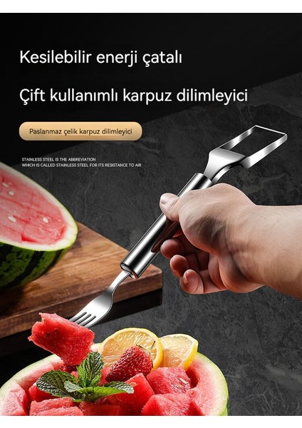 Karpuz Dilimleme Aracı, Kavun Yemek ve Kavun Kesme Çatalı Için Çift Amaçlı (Yurt Dışından) modelleri