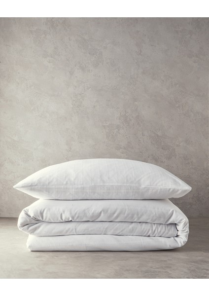 Diamond Tek Kişilik Nevresim Takımı Beyaz